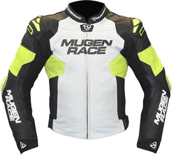Mugen Race Mry perforierte Jacke schwarz/weiss/gelb