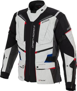 Büse Open Road III Jacke hellgrau/schwarz/blau/rot