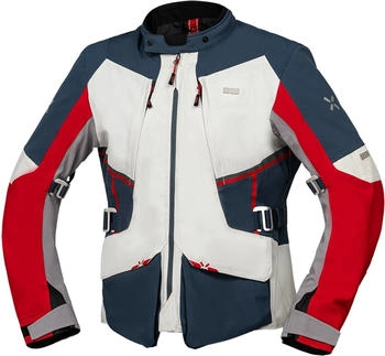 IXS Tourster-STX 1.0 wasserdichte Jacke grau/rot/blau