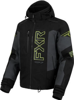 FXR Helium X 2-in-1 2025 Snowmobil Jacke (250016) schwarz-grau-gelb