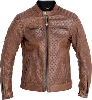 John Doe Storm Motorrad Lederjacke perforiert Braun/Tobacco (JLE6011-M)