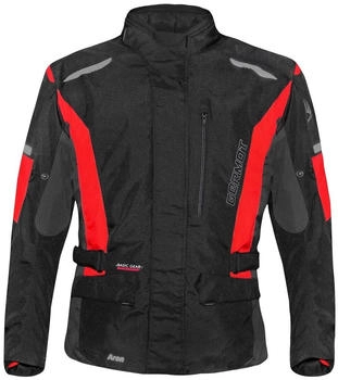 Germot Aron wasserdichte Motorrad Textiljacke schwarz-rot (GM42310003-3XL)