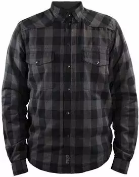 John Doe Motoshirt Hemd schwarz/grau