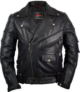 MDM Dance MDM1046 Motorrad Chopper Lederjacke Vintage / Used Look (MDM1046) grau