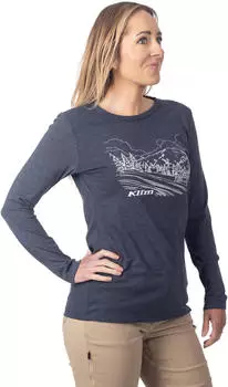 Klim Haven Tri-Blend Langarmshirt blau