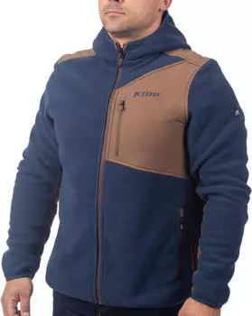 Klim Teton Crest Fleece Kapuzenjacke dunkelblau/braun