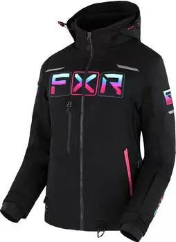 FXR Maverick 2-in-1 Snowmobil Jacke (230249-1097-08) schwarz/himmel/electric pink verlauf