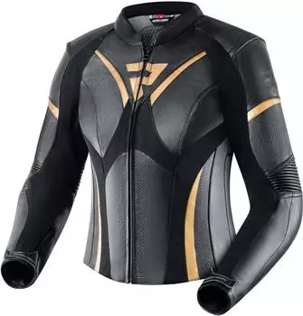 Rebelhorn Rebel Lady Motorradjacke schwarz/gold