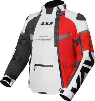 LS2 X-Master Jacke schwarz/grau/rot