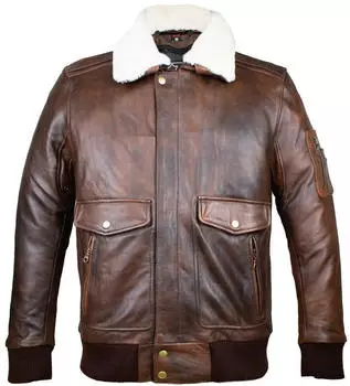 MDM Dance Perforierte Motorrad-Lederjacke mit Protektoren (MDM1088) braun