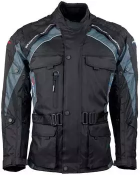 Roleff Liverpool RO Motorradjacke mit Sicherheitsstreifen (RO781) schwarz-grau