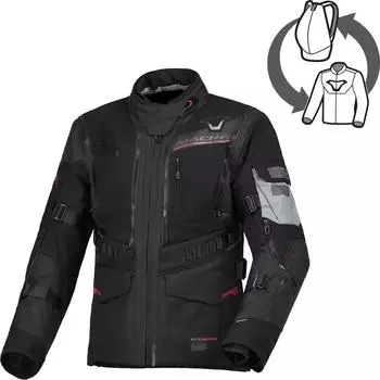 Macna Flexodus Wasserdichte Damen Motorrad Textiljacke schwarz/pink