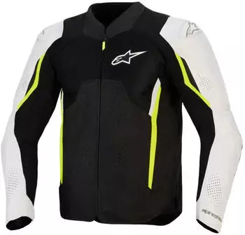Alpinestars AST V3 Air Perforierte Motorrad Textiljacke (3300426-159) schwarz/silber/neon-gelb