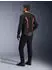 Alpinestars AST V3 Air Perforierte Motorrad Textiljacke (3300426-1051) schwarz/dunkelgrau/rot fluo