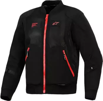 Alpinestars Flight Air Motorrad Textiljacke schwarz/hellrot