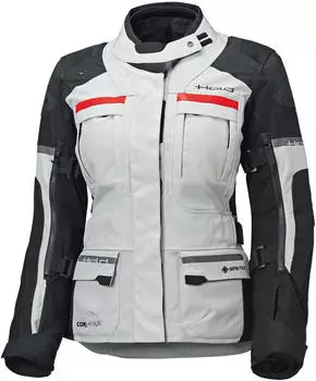 Held Carese 3 Top Motorradjacke Gore-Tex hellgrau/schwarz/rot