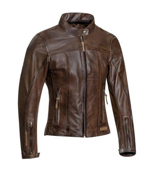 IXON CRANK AIR LADY Leather Jacket Brown