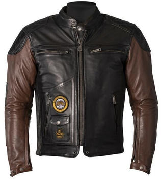 Helston's Tracker Rag Leather Jacket Black/Camel
