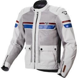 Macna Fluent Jacket Light Grey/Red/Blue