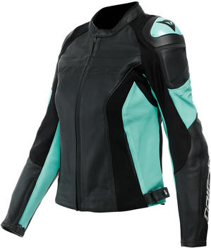 Dainese Racing 4 Lady Jacket Black/Acqua Green Perforated