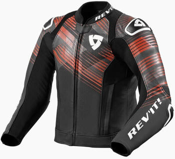 REV'IT! Apex Leather Jacket black/fluor red