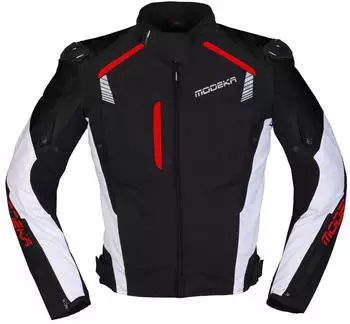 Modeka Lineos Jacke schwarz/weiss/rot