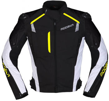Modeka Lineos Jacket schwarz/weiss/gelb