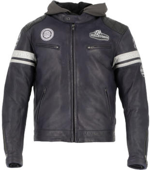 Helston's Riposte Leather Jacket dark blue
