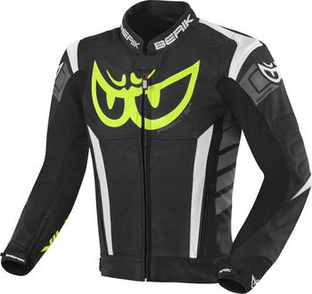 Berik Zakura Lederjacke schwarz/grau/weiss/gelb