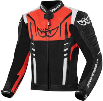 Berik Striper Lederjacke schwarz/weiss/rot