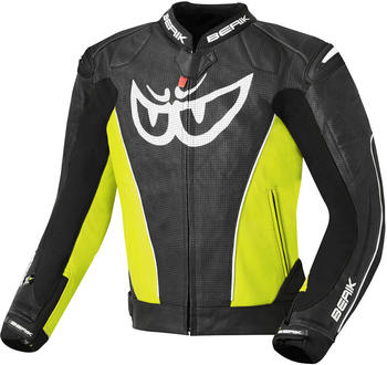 Berik Street Lederjacke schwarz/gelb