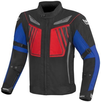 Berik Nardo Evo wasserdichte Textiljacke schwarz/rot/blau