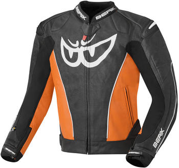 Berik Street Lederjacke schwarz/orange