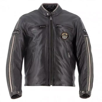 Helston's Ace 10 Years Rag Leather Jacket black