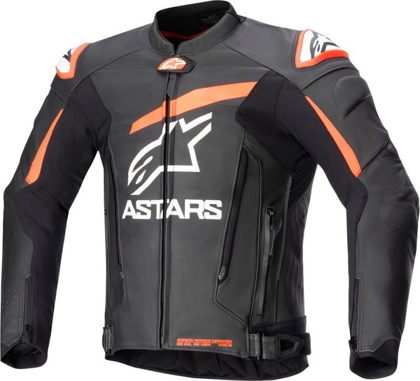 Alpinestars GP Plus V4 Leather Jacket black/neon red