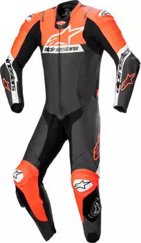 Alpinestars Missile V2 Ward Leather Suit (1pc) black/red fluo/white