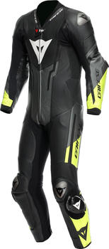 Dainese Misano 3 Perf. D-Air Leather Suit (1pc) black/dark grey/yellow fluo