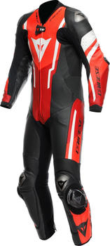 Dainese Misano 3 Perf. D-Air Leather Suit (1pc) black/red fluo/white