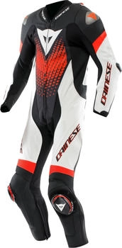 Dainese Laguna Seca 6 Perf. 1pc Leather Suit black/white/red fluo