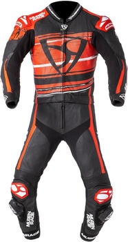 Mugen Race RC-Max Due perforierte 2-Teiler Motorrad Lederkombi (LS2-MNR-2008) schwarz-weiss-rot