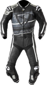 Mugen Race RC-Max Due perforierte 2-Teiler Motorrad Lederkombi (LS2-MNR-2008) schwarz-grau-weiss