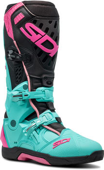 Sidi Crossair Moto Boots mint/black/fuchsia