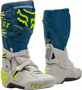 Fox Instinct Motocross Stiefel grau/blau