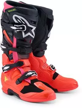 Alpinestars Tech 7 Motocross Stiefel schwarz/rot/pink