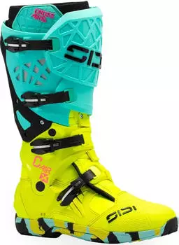 Sidi CrossaiR-X Motocross Stiefel gr&uuml;n/gelb