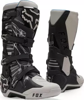 Fox Motion Diffuse Special Edition Motocross Stiefel schwarz/grau
