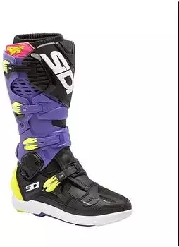 Sidi Crossfire 3 SRS Motocross Stiefel schwarz/lila/gelb