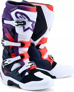 Alpinestars 2025 Tech 7 Motorradstiefel wei&szlig;/blau/violett/rot (2012025-3192)