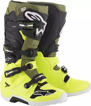 Alpinestars Tech 7 Motorradstiefel gelb/gr&uuml;n/schwarz (2012014-5561)