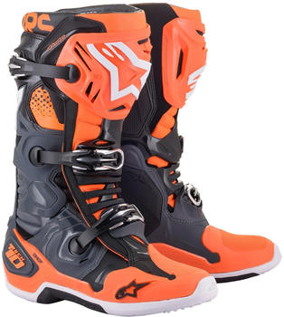 Alpinestars Tech 10 Boot Cool Gray/Orange Fluorescent